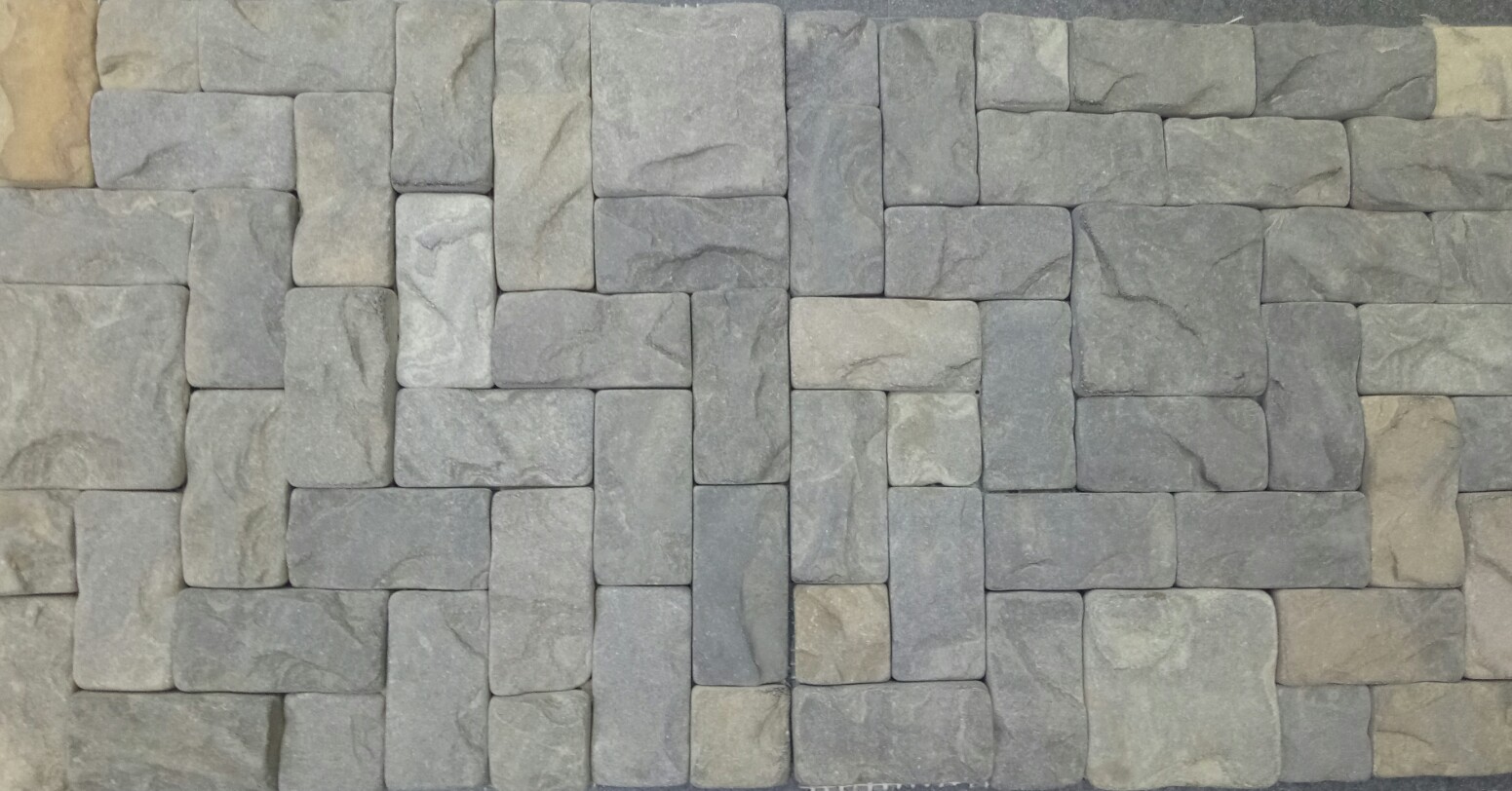 Exterior wall house cladding Black Sandstone mosaic tiles